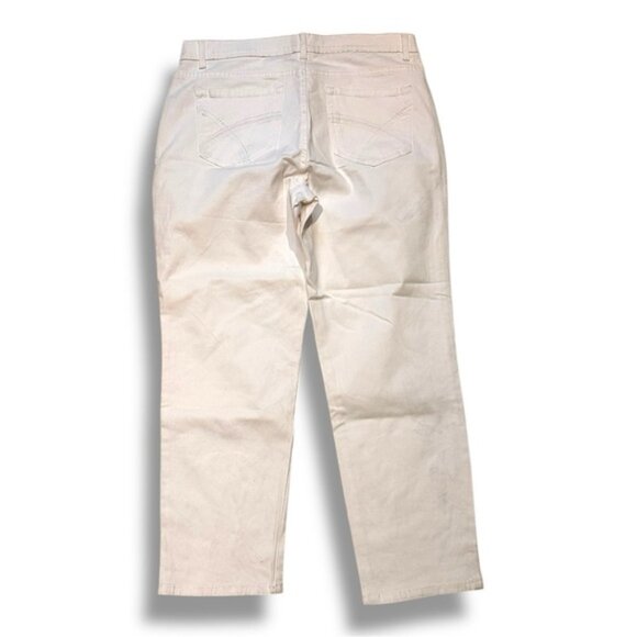Women’s 10 GLO Gloria Vanderbilt White High Rise Ankle Crop Jeans - Picture 2 of 8